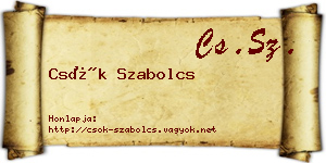 Csók Szabolcs névjegykártya