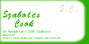 szabolcs csok business card